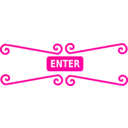 download Enter Sign clipart image with 270 hue color