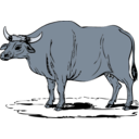 download Gaur clipart image with 180 hue color