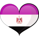 download Egypt Heart Flag clipart image with 315 hue color