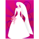 download Red Bride With Sunburst clipart image with 315 hue color