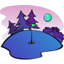 download Golf Course clipart image with 135 hue color