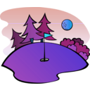 download Golf Course clipart image with 180 hue color