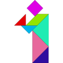 download Tangram clipart image with 135 hue color