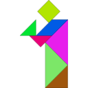 download Tangram clipart image with 270 hue color