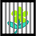 download Flower Behind Bars clipart image with 45 hue color