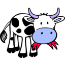 download Grass Eating Cow clipart image with 225 hue color
