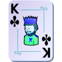 download Ornamental Deck King Of Clubs clipart image with 180 hue color