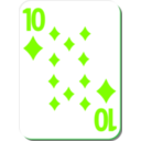 download White Deck 10 Of Diamonds clipart image with 90 hue color