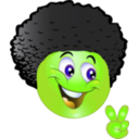 download Big Hair Style Boy Smiley Emoticon clipart image with 45 hue color