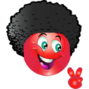 download Big Hair Style Boy Smiley Emoticon clipart image with 315 hue color