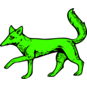 download Fox Passant clipart image with 45 hue color