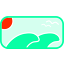 download Wave Scene clipart image with 315 hue color