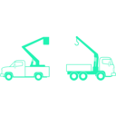 download Lift And Crane Trucks clipart image with 135 hue color