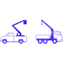 download Lift And Crane Trucks clipart image with 225 hue color