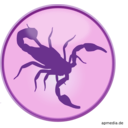 download Star Sign Scorpion clipart image with 270 hue color