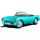 download Corvette 1953 Red clipart image with 180 hue color