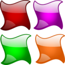 download Glossy Shapes 1 clipart image with 0 hue color