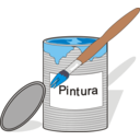 Paint Tin Can And Brush