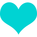 download Heart clipart image with 180 hue color