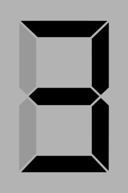 Seven Segment Display Gray 3