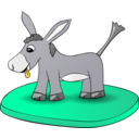 download Donkey On A Plate clipart image with 45 hue color