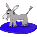download Donkey On A Plate clipart image with 135 hue color