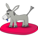 download Donkey On A Plate clipart image with 225 hue color