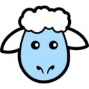 download Sheep Icon clipart image with 180 hue color