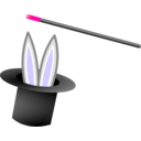 download Magic Hat And Wand Nath R clipart image with 270 hue color