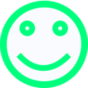 download Smiley Face clipart image with 270 hue color