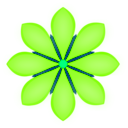 download Red Flower clipart image with 90 hue color