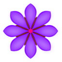 download Red Flower clipart image with 270 hue color