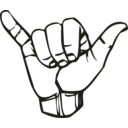 download Sign Language Y Hang Loose clipart image with 45 hue color