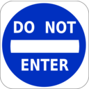 download Do Not Enter Sign clipart image with 225 hue color