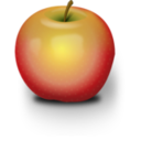 download Photorealistic Red Apple clipart image with 0 hue color