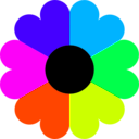 download Flower 7 Colors clipart image with 315 hue color