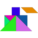 download Tangram clipart image with 90 hue color