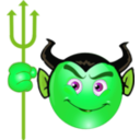 download Devil Smiley Emoticon clipart image with 90 hue color