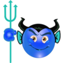 download Devil Smiley Emoticon clipart image with 180 hue color