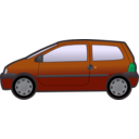 download Blue Twingo clipart image with 135 hue color