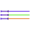 download Lightsaber Single clipart image with 270 hue color
