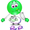 download Butcher Smiley Emoticon clipart image with 90 hue color