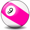 download 9 Ball clipart image with 270 hue color