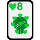 download Eight Of Hearts clipart image with 135 hue color