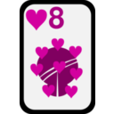 download Eight Of Hearts clipart image with 315 hue color