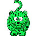 download Cartoon Leopard clipart image with 90 hue color