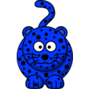 download Cartoon Leopard clipart image with 180 hue color