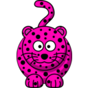 download Cartoon Leopard clipart image with 270 hue color