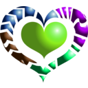 download Red Heart clipart image with 90 hue color