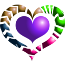download Red Heart clipart image with 270 hue color